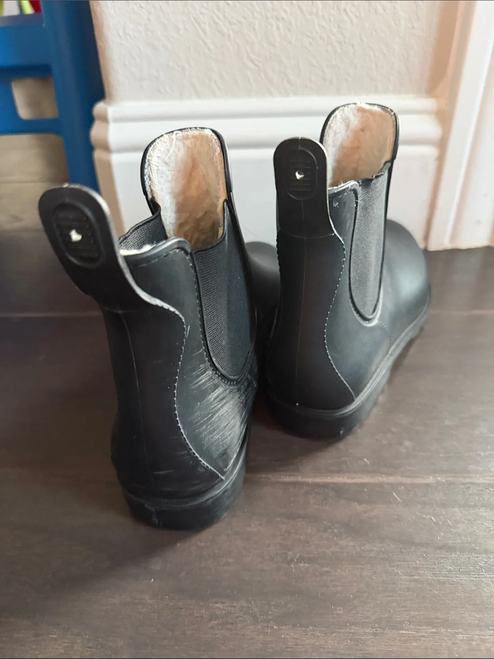 Black Chelsea Rain Boots for women